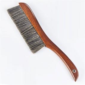 img 4 attached to 🧹 PHILSKY Soft Bristles Hand Broom Cleaning Brushes - Wooden Handle for Home Furniture, Bed, Sofa, Counter, Car, Office, Garden, Drafting, Hotel - 15 Inches Length
