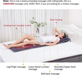 img 3 attached to 🛋️ Ultimate Full Body Massager Cushion: SNAILAX Memory Foam Massage Mat with Heat, 6 Therapy Heating pad,10 Vibration Motors - Relieve Neck, Back, Waist, Legs