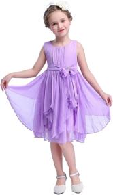 img 4 attached to Bow Dream Flower Girl Dress with Chiffon Ruffles