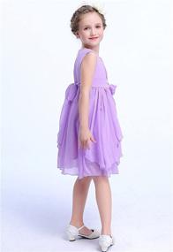 img 2 attached to Bow Dream Flower Girl Dress with Chiffon Ruffles