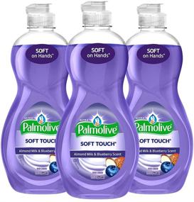 img 1 attached to 🧼 Pack of 3 Palmolive Ultra Soft Touch Dish Soap, Almond Milk and Blueberry Scent - 10 Fluid Ounces