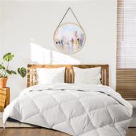 puredown lightweight white goose down quilted comforter duvet insert - full/queen size, 100% cotton fabric logo