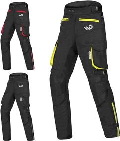 img 3 attached to WD Motorsports Textile Motorcycle Pants Mens Waterproof Adventure Motorcycle Pants With Armor