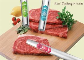 img 2 attached to 🔨 304 Stainless Steel Mandwot Rolling Pin & Meat Tenderizer Hammer Mallet Pounder Tool for Veal, Lamb, Chicken, Steak, Beef, Bread, Pastry, Pizza, Fondant, and Pie Crust