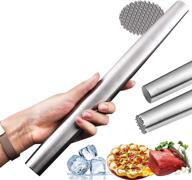 🔨 304 stainless steel mandwot rolling pin & meat tenderizer hammer mallet pounder tool for veal, lamb, chicken, steak, beef, bread, pastry, pizza, fondant, and pie crust logo