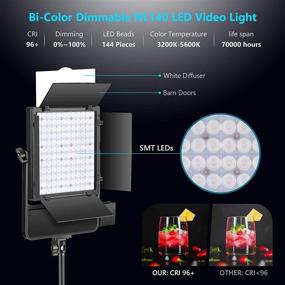 img 3 attached to 🎥 Neewer NL140 LED Video Light with APP Control, 50W High Power Video Lighting for YouTube/Live Streaming, Improved Optical Performance, CRI96+/Dimmable 3200-5600K (V-Mount Battery Not Included)