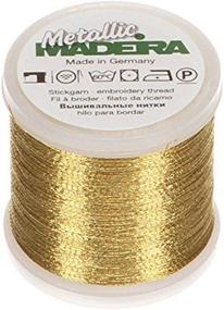 img 1 attached to 🧵 Tacony Corp Madeira Metallic Thread - 200 Meters in Medium Gold Shade