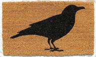 🎃 fall outdoor decorations halloween crow coir welcome mat, black evergreen flag gifted living halloween welcome mat логотип