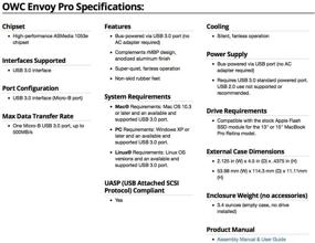 img 1 attached to 💾 Набор для обновления OWC Aura Pro 6G SSD и Envoy Pro для MacBook Pro с Retina дисплеем (2012-2013) - 250 ГБ (OWCS3DAP12K250)