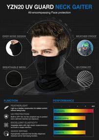 img 2 attached to 🧣 TSLA 1 or 2-Pack Winter Neck Warmer Gaiter: Lightweight Half Balaclava, Windproof Face Mask for Skiing, Snowboarding, and Outdoor Sports