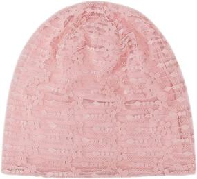 img 1 attached to 🎀 Cotton Beanie Lace Turban Sleep Cap for Women: Soft Chemo Hats with Fashionable Slouchy Design