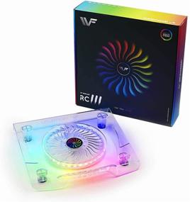 img 4 attached to WFPOWER USB Dream Color Cooling Fan Stand with RGB LED Lighting, Rainbow Color Cooler, Neon Light Fan Pad Stand Accessories Compatible with PS4, PS4 Slim, Xbox One X, Notebook, Laptop, Consoles