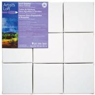 🎨 9 pack of artist's loft back stapled deco canvases, 4 x 4 inch logo