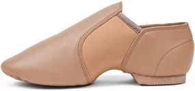 img 3 attached to Jazz Slip-On Leather Dance Shoes for Toddlers, Kids, Girls, and Boys