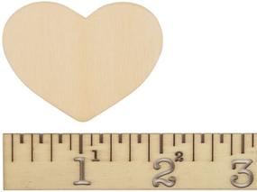 img 1 attached to 🔹 Pack of 25 Unfinished Wooden Heart Cutouts - 2 Inch Wide Rustic Wood Hearts (1/8 Inch Thickness) for Crafts