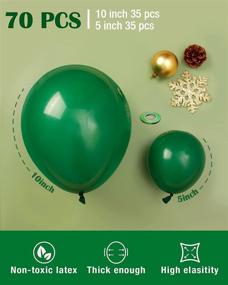 img 3 attached to 🎈 Styirl 10/5 Inch Dark Green Balloons - Set of 70 Party Latex Balloons for Birthdays, Christmas, Graduation, Gender Reveals, Baby Showers, Weddings, and Party Decorations