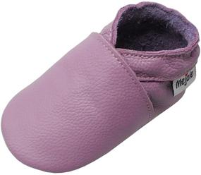 img 4 attached to Premium Mejale Leather Moccasins: Slip-Resistant Toddler Boys' Shoes