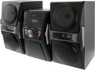 ilive ihb624b bluetooth cd and radio home music system with color changing lights, remote included - black logo