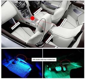 img 1 attached to 🌈 SOCAL-LED 4x Car LED Strip Lights: Multi-Color RGB 5050 48 SMD Atmosphere Lamp Kit with Wireless Remote, Sound Activation