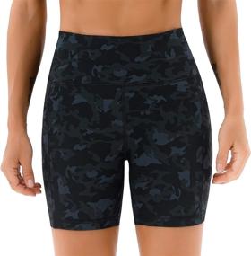 img 3 attached to 🩳 AFITNE Women’s High Waist Yoga Shorts with Pockets: Tummy Control & Non See-Through | Best Athletic Workout Running Shorts