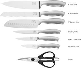 img 3 attached to Повысьте уровень своего кулинарного опыта с набором ножей Chicago Cutlery Insignia Steel из 13 предметов и блоком.