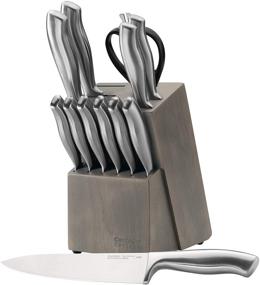 img 4 attached to Повысьте уровень своего кулинарного опыта с набором ножей Chicago Cutlery Insignia Steel из 13 предметов и блоком.