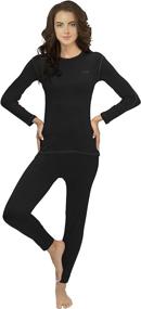 img 4 attached to 🔥 Stay Warm in Style: Women's Thermal Long Johns Set with Sleeve Shirt & Pants for Extreme Cold