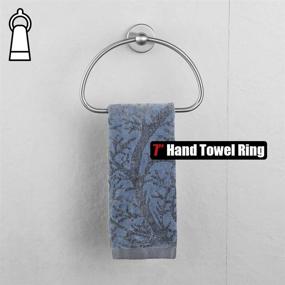 img 1 attached to JQK TR160-BN Stainless Steel Half Ring Towel Holder: 7 Inch Brushed Finish Wall Mount for Bathroom