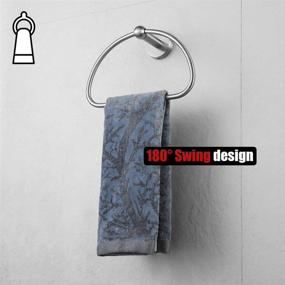 img 2 attached to JQK TR160-BN Stainless Steel Half Ring Towel Holder: 7 Inch Brushed Finish Wall Mount for Bathroom