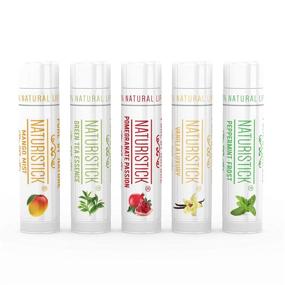 img 3 attached to 🎁 Assorted Flavored 5-Pack Lip Balm Gift Set by Naturistick. 100% Natural Ingredients with Beeswax. Ideal Chapsticks for Dry, Chapped Lips. Made in USA for Men, Women, and Children.