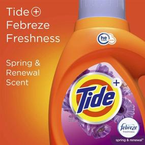 img 2 attached to Tide Plus Febreze Freshness and Scent Liquid Laundry Detergent: 89 Loads, 4.613 Pound, Spring & Renewal, 138 Fl Oz - Highly Effective Laundry Cleaning Solution