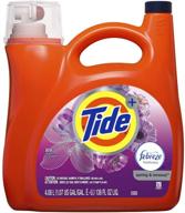 tide plus febreze freshness and scent liquid laundry detergent: 89 loads, 4.613 pound, spring & renewal, 138 fl oz - highly effective laundry cleaning solution logo