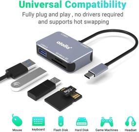 img 1 attached to 🔌 atolla USB C Hub, 5-in-1 Type C Hub with SD and Micro SD Card Reader, Thunderbolt 3 Multiport Adapter Compatible with MacBook Air and Pro