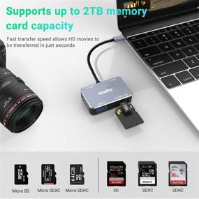 img 2 attached to 🔌 atolla USB C Hub, 5-in-1 Type C Hub with SD and Micro SD Card Reader, Thunderbolt 3 Multiport Adapter Compatible with MacBook Air and Pro