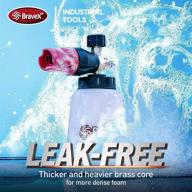 🧼 bravex heavy duty snow foam lance with foam cannon for pressure washer - adjustable car foam blaster with 1/4'' quick connector and 1 l bottle. thicker brass core, extra-wide neck, and 1.1mm metal orifice logo
