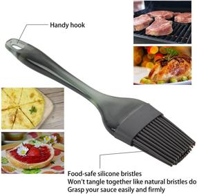 img 1 attached to Premium FINNKARE Turkey Baster for Cooking - Brushed Stainless Steel Meat Marinade Baster Syringe Injector with Large Capacity - Silicone BBQ Basting Pastry Oil Brush - Includes Flavor Needle and Cleaning Brush