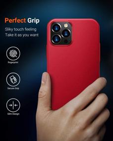 img 1 attached to 📱 TORRAS Slim Fit Lucky Red iPhone 12 / iPhone 12 Pro Case - Thin, Protective, Velvety Feel, Non-Slip Matte, 6.1'' Compatible, 2020