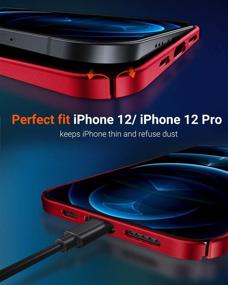 img 3 attached to 📱 TORRAS Slim Fit Lucky Red iPhone 12 / iPhone 12 Pro Case - Thin, Protective, Velvety Feel, Non-Slip Matte, 6.1'' Compatible, 2020