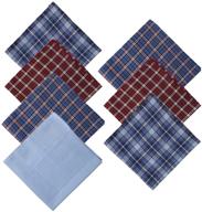 y&g men's fashion pure cotton handkerchiefs set of 7 with excellent design - perfect for weddings logo