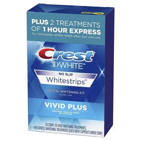 img 4 attached to 🦷 Crest 3D Vivid Plus Teeth Whitening Kit: Flavorless Whitestrips, 24 Count