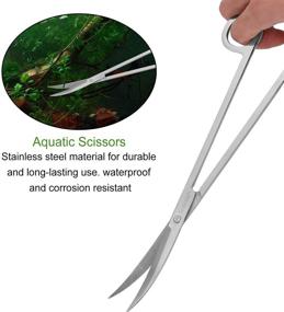 img 2 attached to Aquarium Plant Scissor Tweezers Spatula Tool Set: Stainless Steel Aquatic Aquascaping Tools for Fish Starter Kits & Aquarium Tanks (5 in 1)