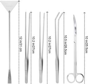 img 3 attached to Aquarium Plant Scissor Tweezers Spatula Tool Set: Stainless Steel Aquatic Aquascaping Tools for Fish Starter Kits & Aquarium Tanks (5 in 1)