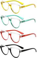 eyekepper pack of 4 large frame reading 👓 glasses - oversized half moon design readers for women logo