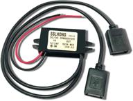 водонепроницаемый dc преобразователь sslhong: от 12v 24v к 5v 3a/15w с двумя usb разъемами 🔌 адаптер питания для samsung galaxy, ipad, iphone 6s/7/8 plus - эффективный регулятор напряжения. логотип