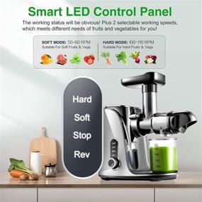 img 3 attached to 🥤 AMZCHEF Slow Masticating Juicer Extractor: Cold Press with 2 Speed Modes, LED Display & Travel Bottles - Ideal for Vegetable & Fruit Juice Extraction