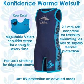 img 2 attached to 🔥 Stay Warm in Style: Konfidence Children's Warma Wetsuit for Endless Water Fun