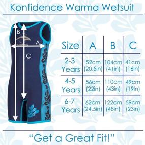 img 1 attached to 🔥 Stay Warm in Style: Konfidence Children's Warma Wetsuit for Endless Water Fun