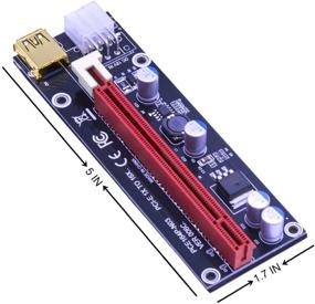 img 1 attached to 📩 Маилия Dual Chip PCIe-разъемы - адаптеры PCI-E 16x к 1x с питанием, с удлинителем USB 3.0 длиной 60 см и кабелем питания 6 Pin PCIe to SATA - удлинительные кабели для подключения адаптеров видеокарты для майнинга Ethereum ETH.