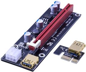 img 3 attached to 📩 Маилия Dual Chip PCIe-разъемы - адаптеры PCI-E 16x к 1x с питанием, с удлинителем USB 3.0 длиной 60 см и кабелем питания 6 Pin PCIe to SATA - удлинительные кабели для подключения адаптеров видеокарты для майнинга Ethereum ETH.