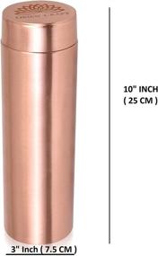 img 2 attached to 💧 ORIEN CRAFT Pure Copper Water Bottle: 34 Oz Ayurvedic Copper Vessel for Drinking Water - Leak Proof & Health Benefits